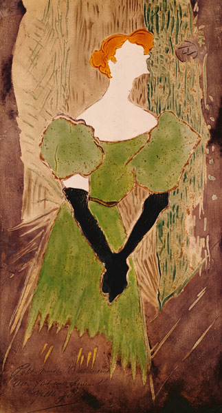 Portrait of Yvette Guilbert à Henri de Toulouse-Lautrec