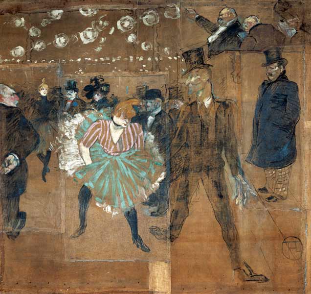 Dancing au Moulin Rouge: La Goulue (1870-1927) et Valentin le Desosse (1843-1907) à Henri de Toulouse-Lautrec