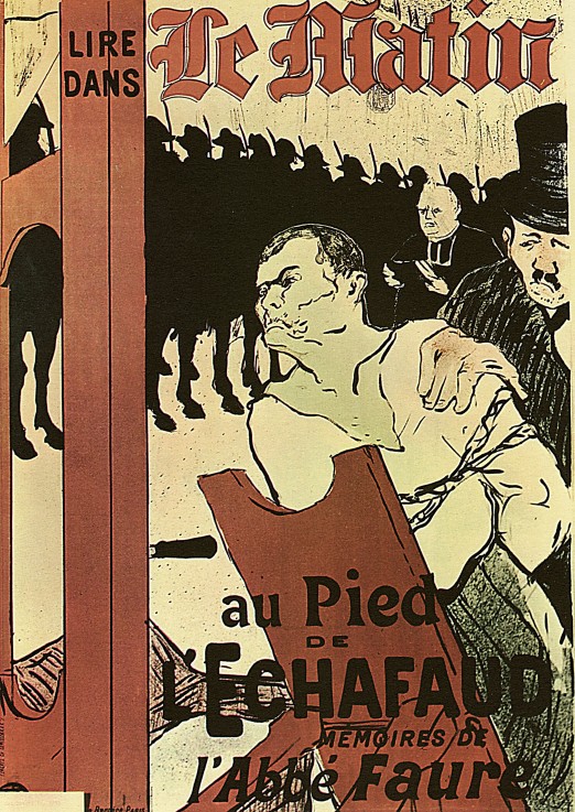 Poster for Le Matin magazine advertized the memoirs of Abbe Faure à Henri de Toulouse-Lautrec