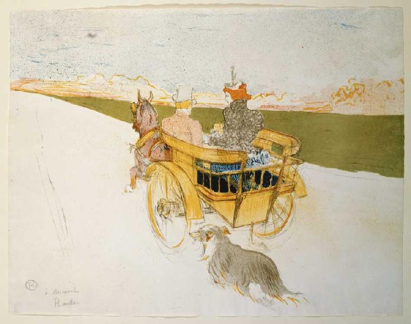 Sortie en cabriolet à Henri de Toulouse-Lautrec