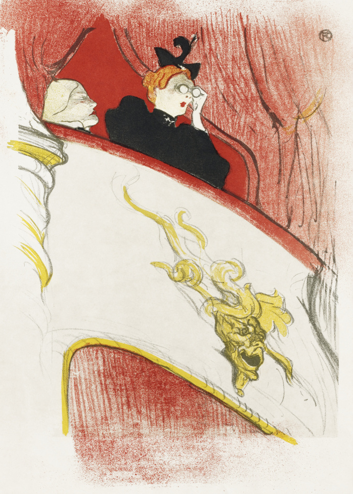 Balcony With a Gilded Grotesque Mask (1894) à Henri de Toulouse-Lautrec