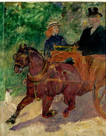 Cob Harnessed to a Cart à Henri de Toulouse-Lautrec