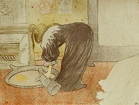 Femme au plat de lavage à Henri de Toulouse-Lautrec