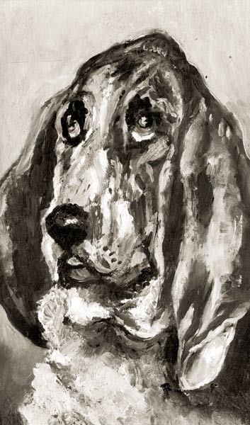 Head of a Dog Running à Henri de Toulouse-Lautrec