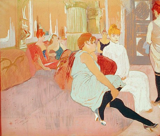 In the Salon at the Rue des Moulins à Henri de Toulouse-Lautrec