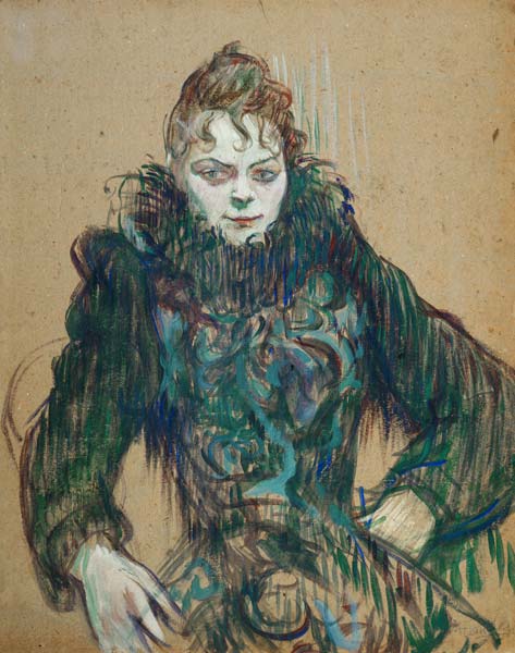 La femme au le boa noir à Henri de Toulouse-Lautrec