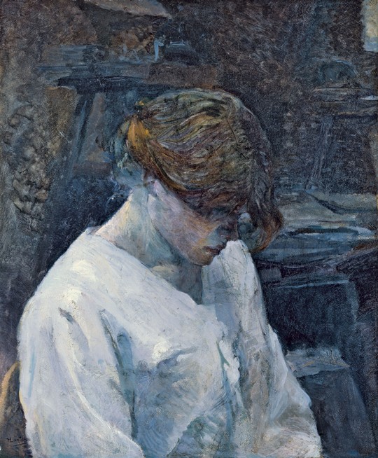 La Rousse in a White Blouse à Henri de Toulouse-Lautrec