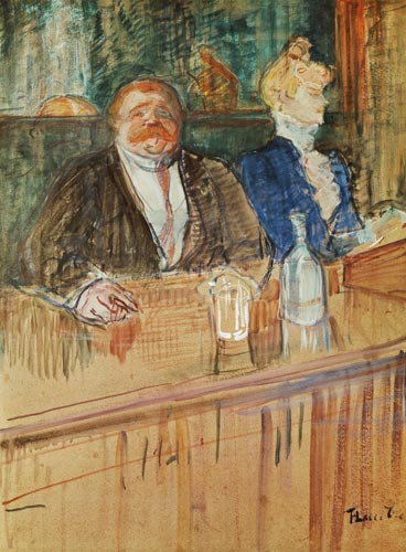 In the Bar: The Fat Proprietor and the Anaemic Cashier à Henri de Toulouse-Lautrec