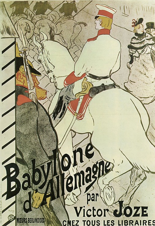 Poster to the Book "Babylone d'Allemagne" by Victor Joze à Henri de Toulouse-Lautrec
