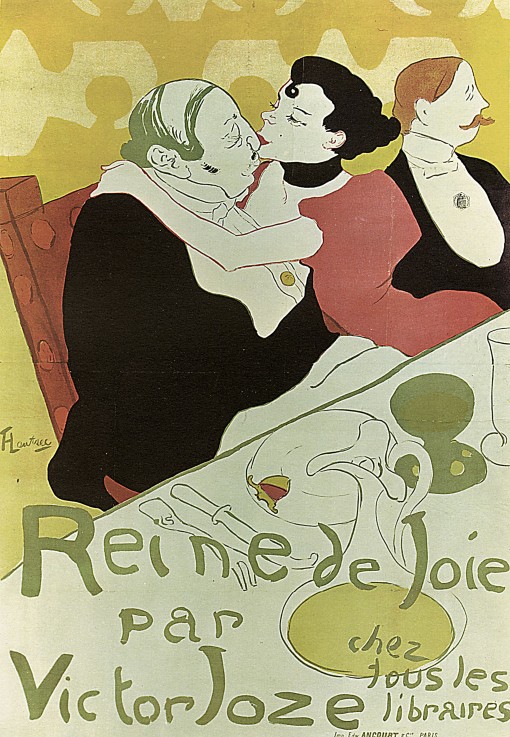 Poster to the Book "Reine de Joie" by Victor Joze à Henri de Toulouse-Lautrec