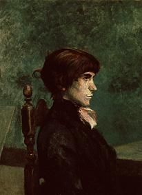 jeune femme assise à Henri de Toulouse-Lautrec