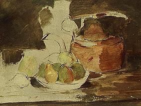 nature morte avec des fruits et la bouilloire à Henri de Toulouse-Lautrec