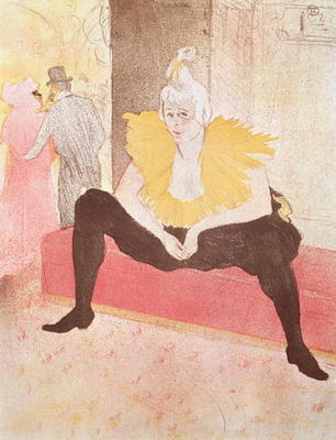 The Clowness Cha-U-Kao Seated, 1896 (colour litho) à Henri de Toulouse-Lautrec