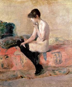 Nude Woman Seated on a Divan