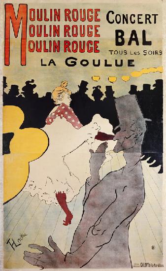 Poster advertising 'La Goulue' at the Moulin Rouge