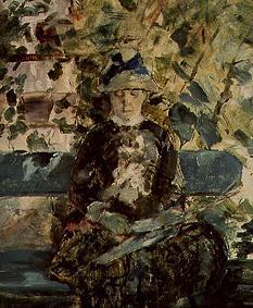 la Comtesse A. Toulouse-Lautrec (mère de l'artiste) lisant dans le jardin