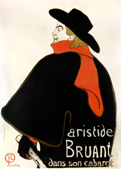 SAN/2970 Aristide Bruant dans son cabaret (poster) à Henri de Toulouse-Lautrec