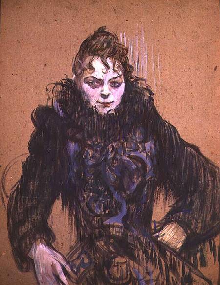 Woman with a Black Boa à Henri de Toulouse-Lautrec