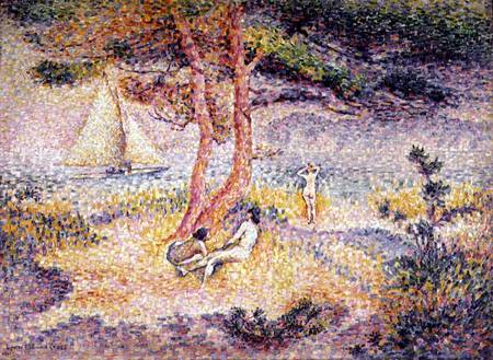 The Beach at St. Clair à Henri-Edmond Cross