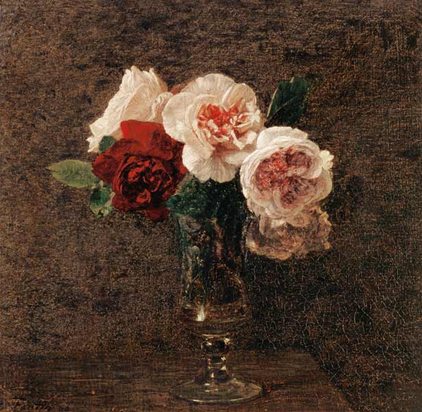 Still Life of Pink and Red Roses à Henri Fantin-Latour
