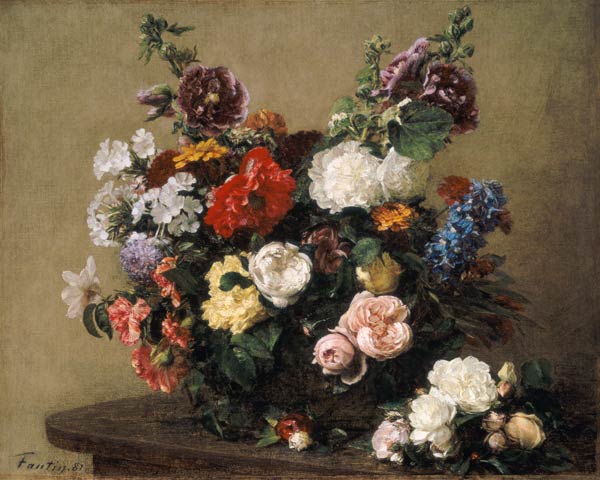French Roses and Peonies à Henri Fantin-Latour