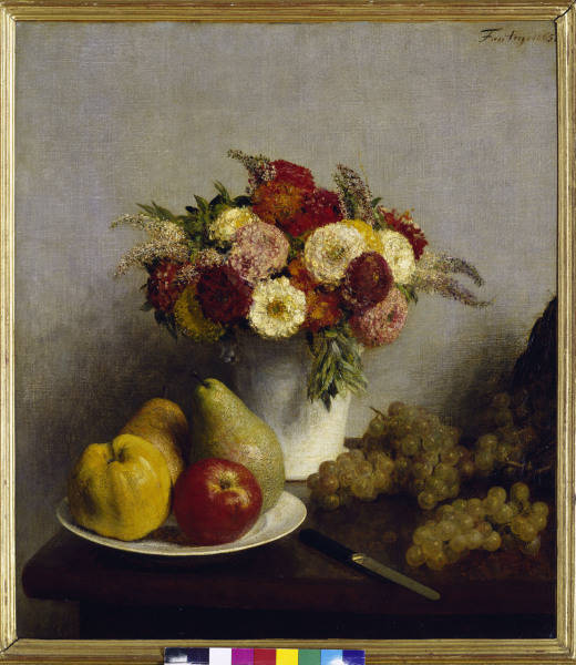 H.Fantin-Latour, Fleurs et fruits à Henri Fantin-Latour