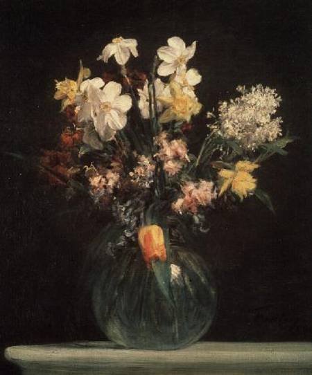 Narcisses Blancs, Jacinthes et Tulipes à Henri Fantin-Latour