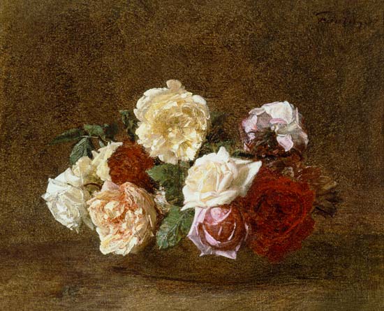 Roses dans un bol à Henri Fantin-Latour