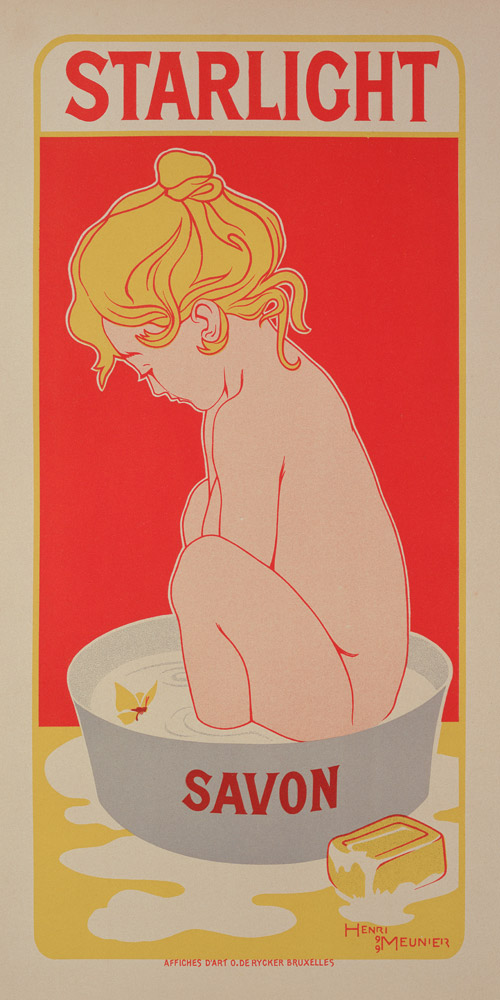 Reproduction of a poster advertising 'Starlight Soap', 1899 (colour litho) à Henri Georges Jean Isidore Meunier