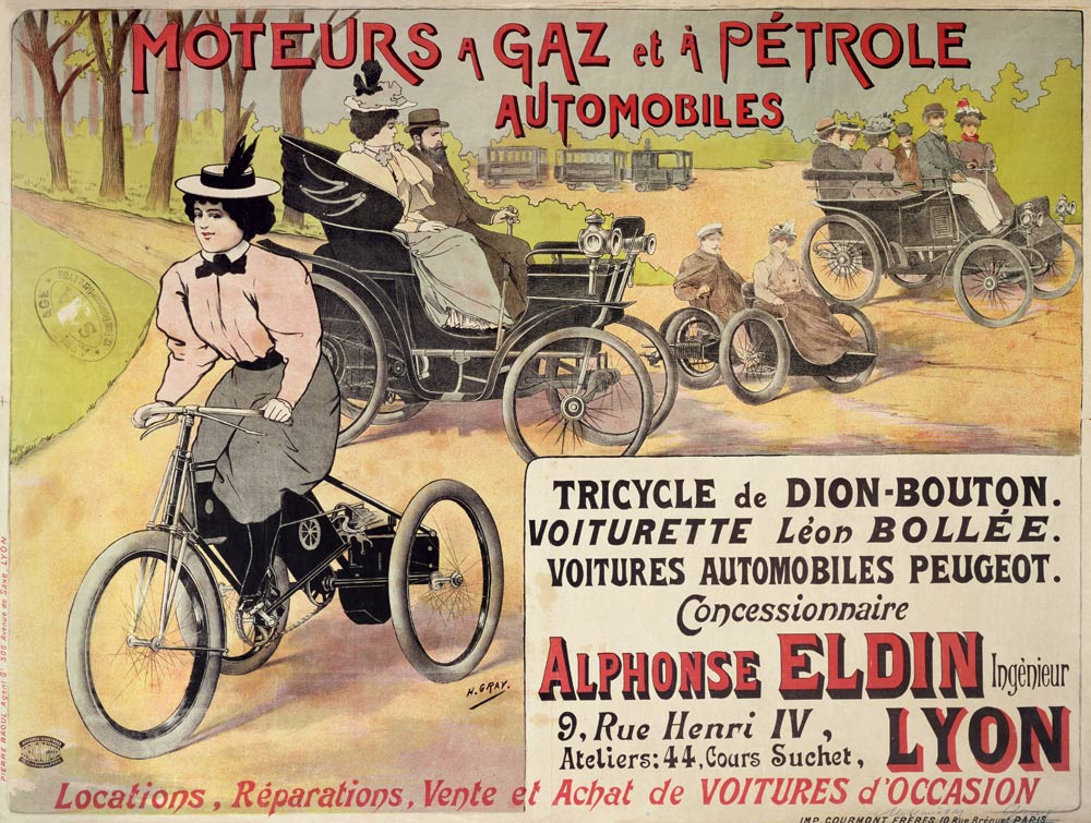 Poster advertising a Parisian car dealer (colour litho) à Henri Gray