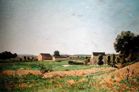 Landscape in Saulce, Yonne à Henri Harpignies