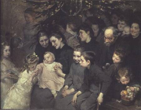 The Drop of Milk in Belleville: The Christmas Tree at the Dispensary à Henri Jules Jean Geoffroy