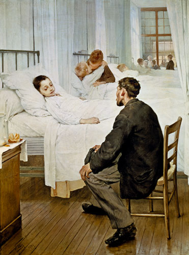 Visiting Day at the Hospital à Henri Jules Jean Geoffroy