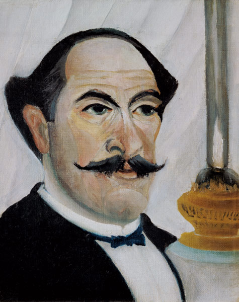 auto-portrait avec la lampe à Henri Julien-Félix Rousseau
