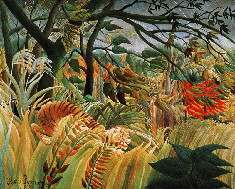 surprise ! - Orage dans la jungle à Henri Julien-Félix Rousseau