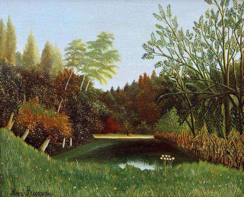 H.Rousseau, View of Bois de Boulogne à Henri Julien-Félix Rousseau