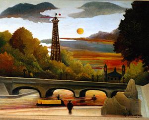 la Seine et la tour Eiffel au soleil du soir à Henri Julien-Félix Rousseau