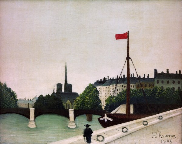 H.Rousseau / View of the Ile Saint-Louis à Henri Julien-Félix Rousseau