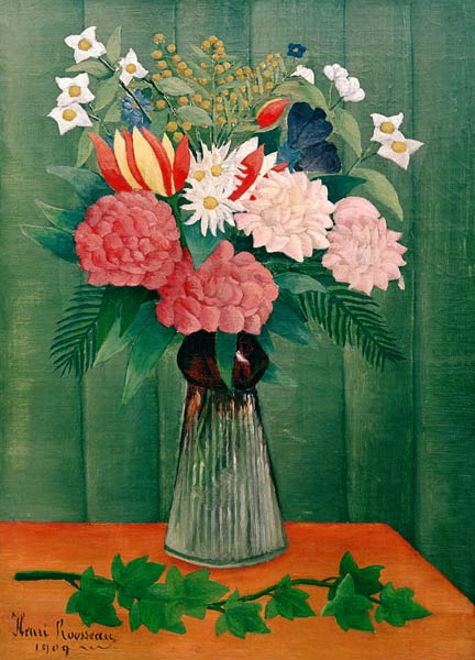 H.Rousseau, Bouquet of Flowers with... à Henri Julien-Félix Rousseau