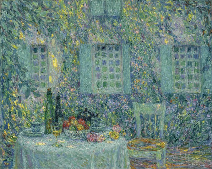 The Table. The Sun on the Leaves, Gerberoy à Henri Le Sidaner