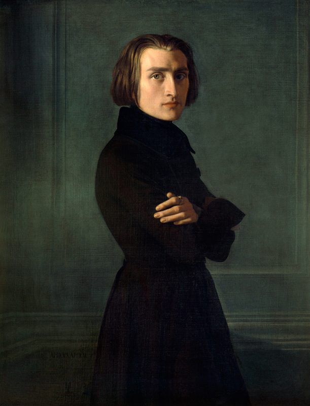 portrait de Franz Liszt à Henri Lehmann