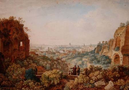 View of Rome from the Palace of the Caesars à Henri L'Eveque