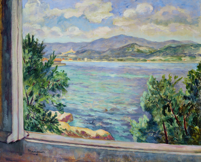 The Gulf of St. Tropez from the Oustalet, 1931 à Henri Manguin