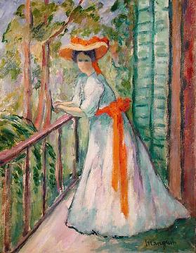 Woman on a Balcony, or Jeanne with an Orange Ribbon, 1907