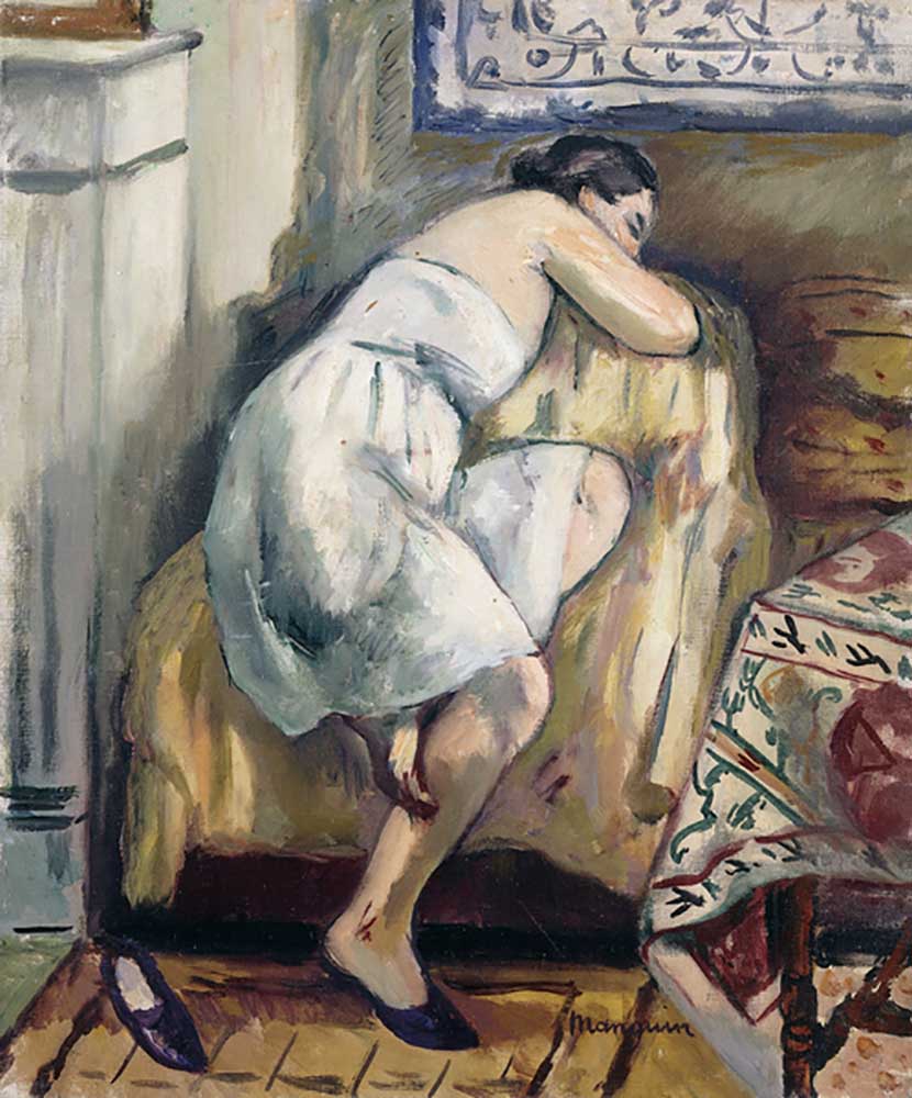 Jeanne Sleeping in a Chair; Jeanne Dormant dans un Fauteuil, 1917 à Henri Manguin