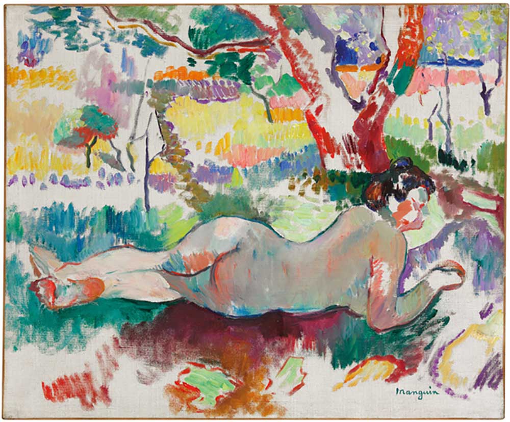 Study in reverse, nude beneath trees, Villa Demiere, 1905 à Henri Manguin