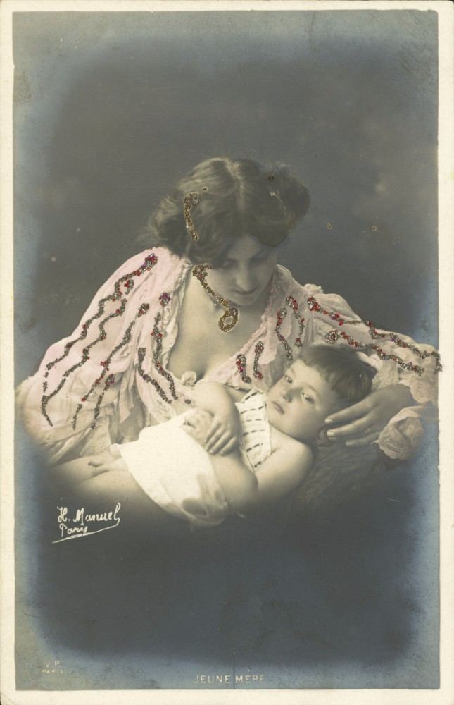 Child with his mother à Henri Manuel