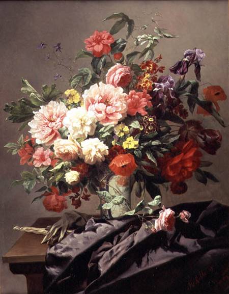 Peonies, Poppies and Roses à Henri Robbe