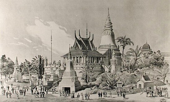The Cambodian Palace at the Trocadero, the Universal Exhibition of 1900 à Henri Toussaint