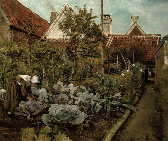 A Flemish Garden à Henri de Braekeleer